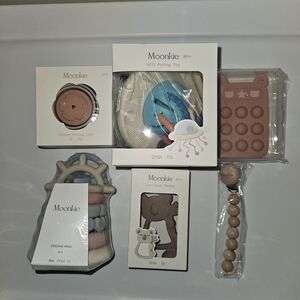 Moonkie Baby Toy Set with Teether and Stacking Cups